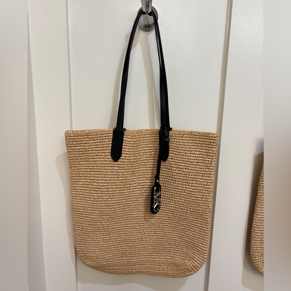 Michael Kors Eliza Raffia Black Tote